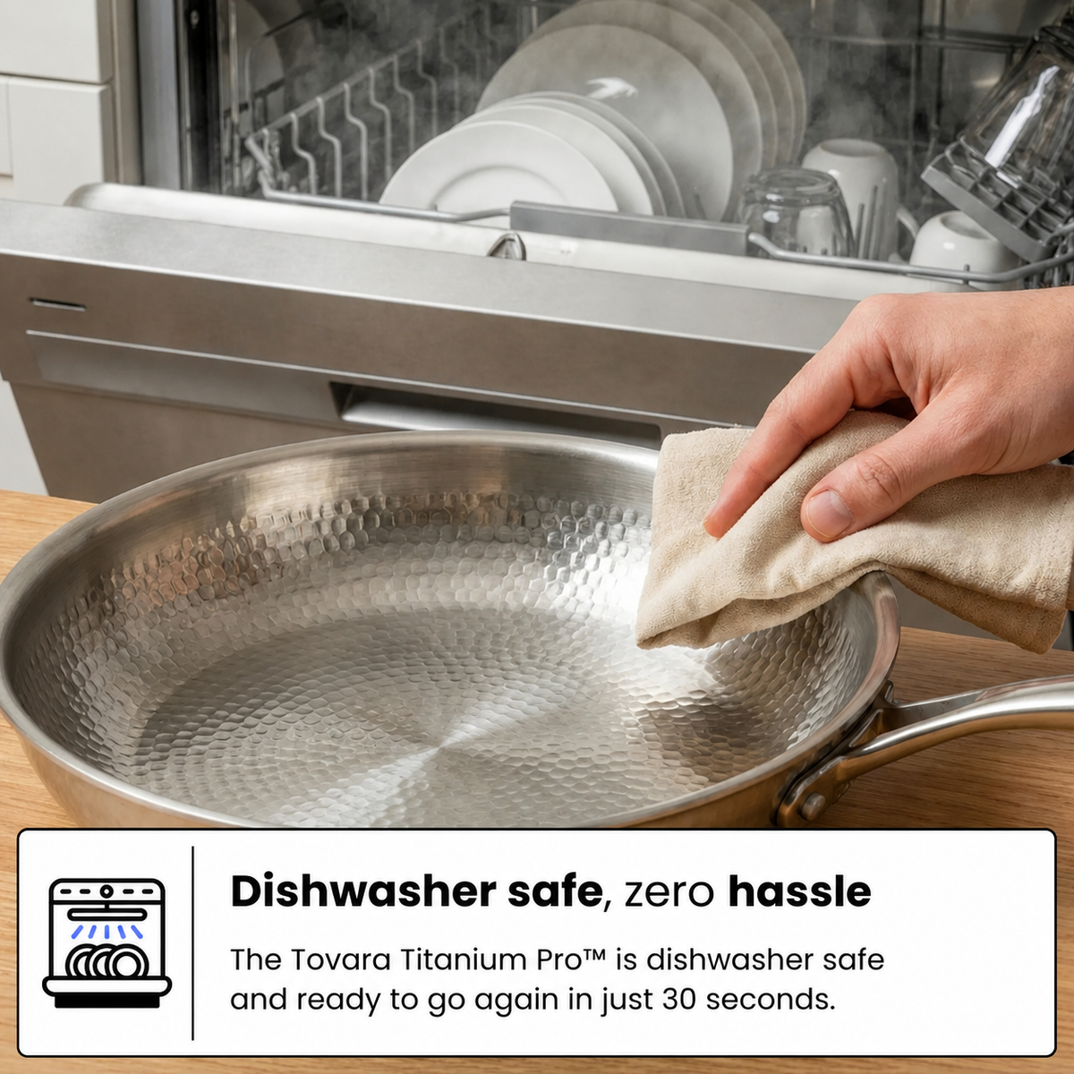 TitaniumPro Pan is dishwasher safe
