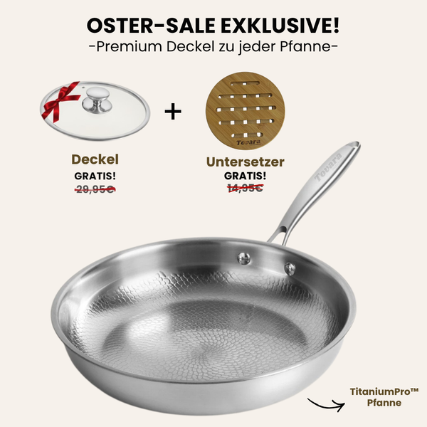 TitaniumPro™ Pan with Free Glass Lid and Free Trivet