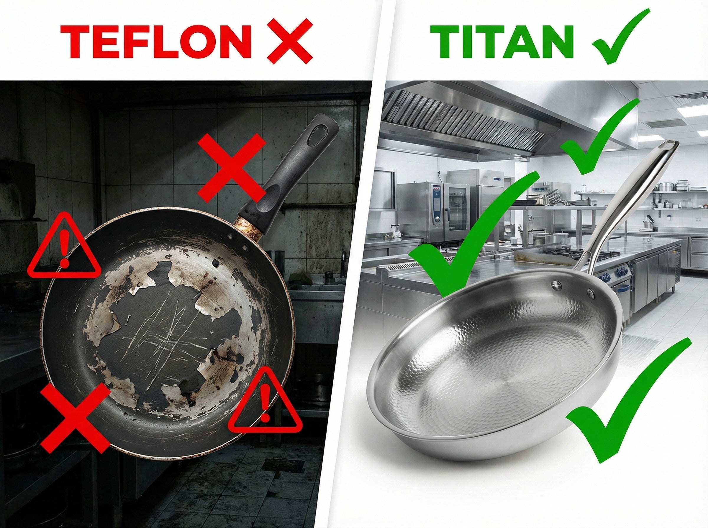 Teflon vs. Titanium – The Difference in the Professional Kitchen