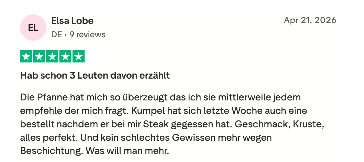 Trustpilot review by Elsa Lobe