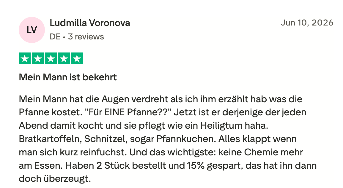 Trustpilot review by Ludmilla Voronova